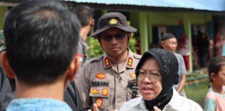 Tragedi Longsor Serasan, Kapolres, Bupati dan Wabup Natuna Sambut Kunjungan Menteri Sosial RI