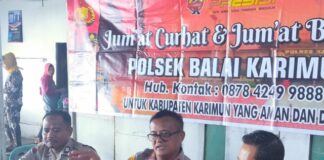 Ramadhan ke-29, Kapolsek Balai Karimun Gelar Program Jumat Curhat Barokah