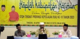 Bupati Tutup Resmi Pusat Pelatihan Kafilah STQH Kepri Asal Karimun