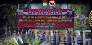 Kapolres Natuna Sertijab Empat Pejabat Utama