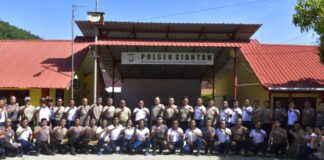 Sinergi, Danlanal Tarempa Gelar Olahraga Bersama