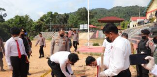 Kapolres Kepulauan Anambas Musnahkan Barang Bukti Narkoba Jenis Kokain