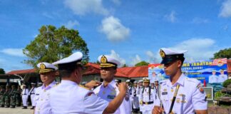 Dipimpin Danlantamal IV, Tongkat Komando Danlanal Perbatasan Pindah Tangan, dari Kolonel Arif ke Kolonel Maman