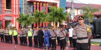 Kapolres Karimun Gelar Apel Persiapan Pengamanan GTRA Summit 2023