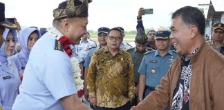 Bandara RSA Natuna, Bupati Sambut Kunjungan KASAU