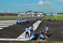 Natuna Aman Terbang, Lanud RSA Rutin Gelar Bersih Landasan Pacu