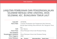 Sekitar Rp1,5 Miliar Dua Proyek Swakelola di Dinas PUPR Natuna, Ini Rinciannya