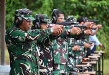 Siaga di Ujung Utara NKRI, Personel Lanud RSA Natuna Asah Kemampuan Menembak