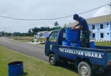 Wujudkan Lingkungan Bersih, Lanud RSA Natuna Siapkan Puluhan Tong Sampah