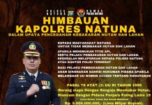Stop Karhutla, Kapolres: Lindungi Lingkungan, Jaga Masa Depan Natuna