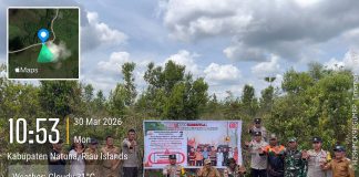 Pasang Spanduk Stop Karhutla, Polres Natuna Ajak Masyarakat Jaga Lingkungan