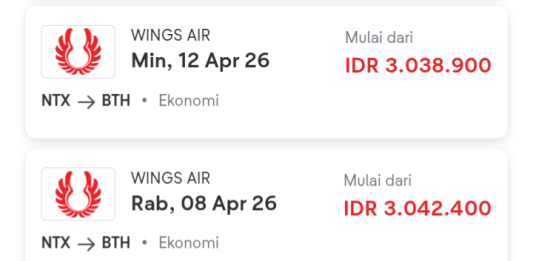 Tiket Pesawat Natuna “Maju” ke Batam Stabil Tinggi, Sekali Terbang Rp3 Jutaan