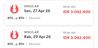 Tiket Pesawat Natuna “Maju” ke Batam Stabil Mahal, Tertinggi Rp3 Jutaan (2)