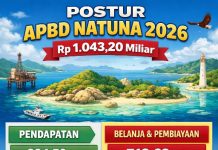 Postur APBD Natuna 1 April 2026, dari Sekitar Rp1 Triliun Realisasi Rp193,07 Miliar