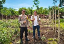 Bersama Pemerintah Desa Pangkalan Jambi, Polsek Bukit Batu Siapkan Lahan Jagung