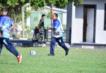 Olahraga Bersama, Danlanud RSA Natuna Perkuat Kebugaran dan Kekompakan Personel
