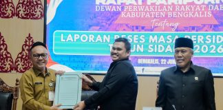 Wakili Bupati, Sekda Bengkalis Terima Laporan Reses Masa Sidang II Tahun 2026