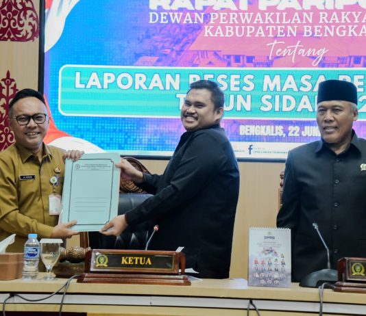 Wakili Bupati, Sekda Bengkalis Terima Laporan Reses Masa Sidang II Tahun 2026