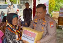 Hari Bhayangkara ke-80, Kapolres Natuna Serahkan Bantuan 80 Paket Sembako ke Warga Bunguran Selatan