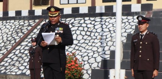Hari Bhayangkara ke-80, Kapolres Kepulauan Anambas Bacakan Amanat Presiden RI