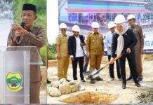 Bersama Sekda, Bupati Hadiri Peletakan Batu Pertama Pembangunan USB TK Negeri 1 Lingga