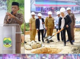 Bersama Sekda, Bupati Hadiri Peletakan Batu Pertama Pembangunan USB TK Negeri 1 Lingga