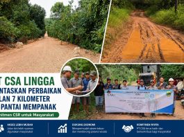 Peduli Warga, PT CSA Perbaiki Jalan Tanah Kecamatan Lingga Timur