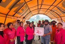 Tiga Wilayah Dipadamkan, Ketua Bhayangkari Natuna Beri Bantuan Apresiasi ke Pejuang Karhutla Posko Batubi