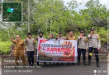 Cegah Karhutla, Polsek Bunguran Timur Patroli Lintas Wilayah