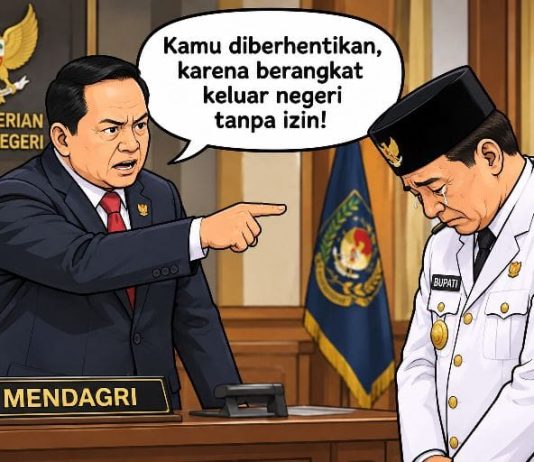 Keluar Negeri Tanpa Izin, Dua Bupati Ini Dinonaktifkan Mendagri