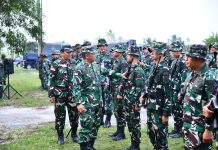 Perkuat Pertahanan Udara Perbatasan, Danlanud RSA Natuna Latih Fisik Prajurit