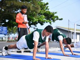 Casis Bintara TNI AU A-59 Panda Lanud RSA Natuna Jalani Uji Fisik