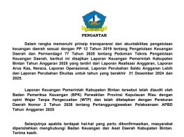 Laporan Keuangan Pemerintah Kabupaten Bintan Tahun Anggaran 2025